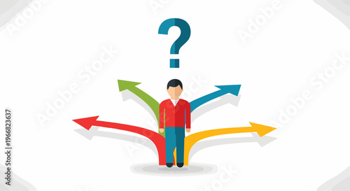 Confused man with question mark above.