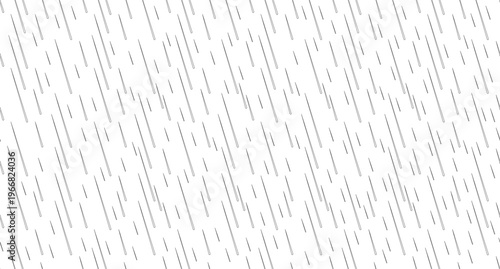 Rainfall black and white repeating pattern. Diagonal rain. Rainy weather. Endless tileable background. Line art illustration. Outline icon motif. Decorative repetition. All over print composition
