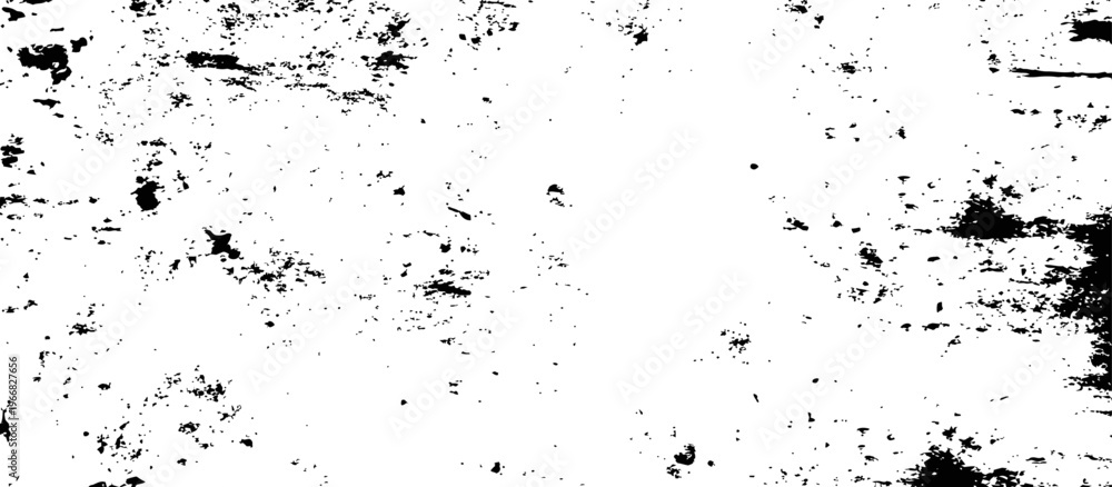 Fototapeta premium Black and White Grunge Distressed Texture Overlay Background Design Element