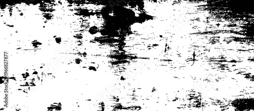 Black and White Grunge Texture Overlay Abstract Distressed Background with Scratches and Paint Splatters