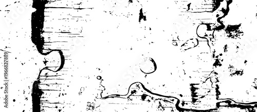 Black and White Grunge Distressed Overlay Texture Abstract Vector