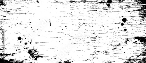 Distressed Grunge Wood Grain Texture Black White Vector