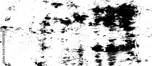 Abstract Black and White Grunge Texture Overlay Distressed Background Element Vector