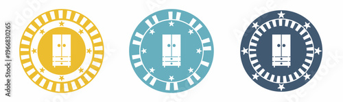 Cupboard icon. Cupboard illustration label design. Design for business. Vector illustration.