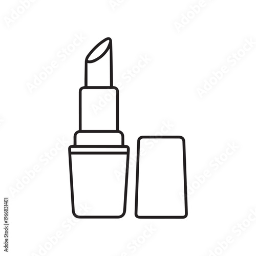 Vector illustration of a single open lipstick icon
