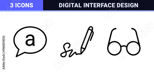 Smartphone Interface Navigation and Mobile Functionality Line Art; Minimalist Monoline Geometric Outlines for Digital App Development.