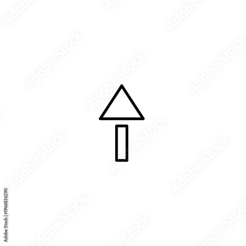 A simple black line drawing of an arrow pointing upwards Vector Free Download A simple black line drawing of an arrow pointing upwards Vector - GFXLoad