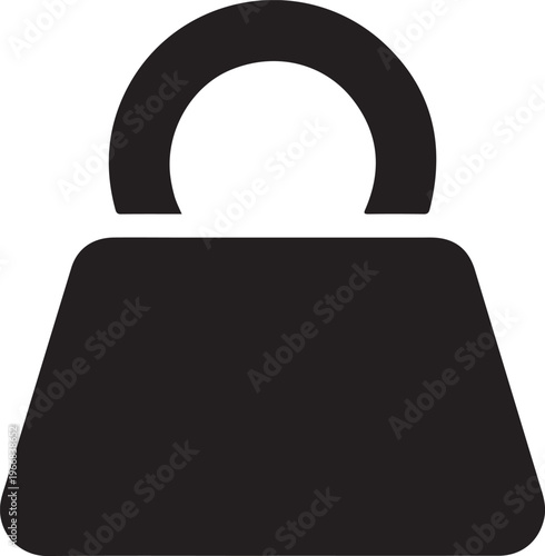 Metal weight of heavy mass flat vector icon for apps and websites