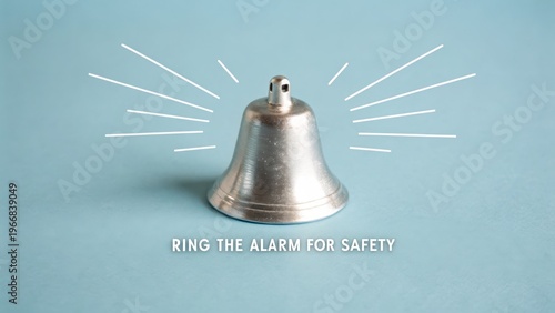 A Vintage Metal Bell Rings Out a Safety Alarm