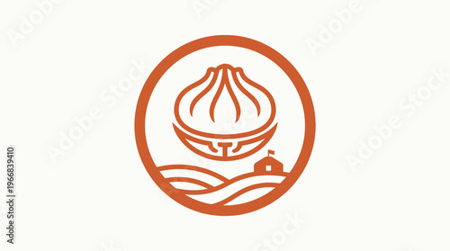 Minimalist Dumpling Logo Design