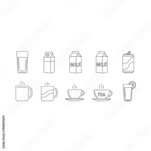 A collection of various household appliances Vector
