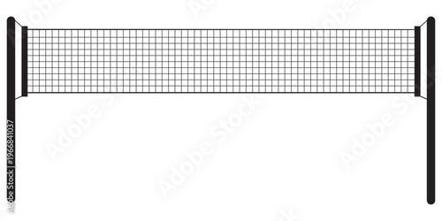 Badminton Net Icon Set with Shuttlecock and Racket Vector for Indoor Sports, Volleyball and 
Summer Beach Game Design