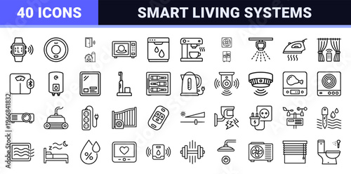 Smart Home Automation and Residential IoT Infrastructure Ultra-Minimalist Monoline Geometric Line Art for Professional Technical Interfaces
