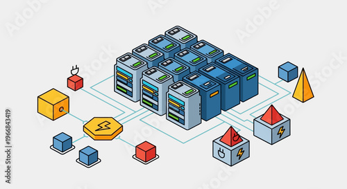 Server Rack Technology Network Data Center Infrastructure.