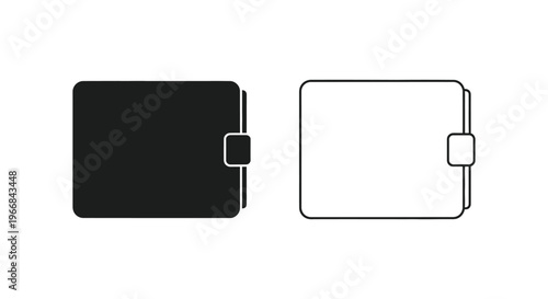 a black and white illustration of two binder clips Vector