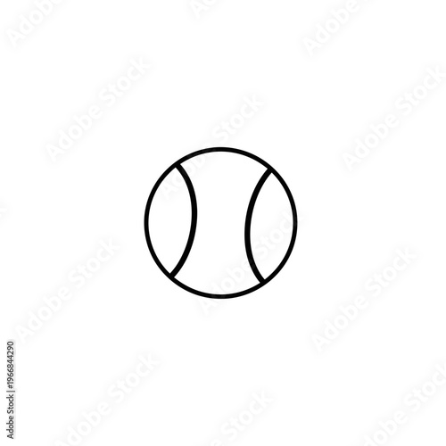 A simple line drawing of a baseball