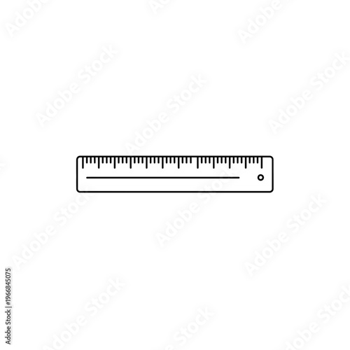 A ruler with measurements marked on it