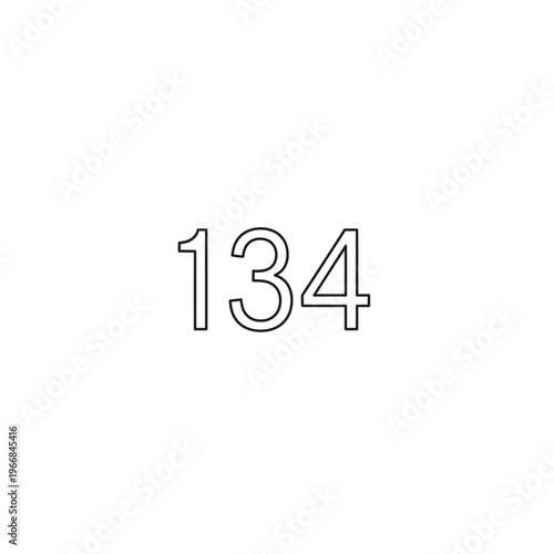 The number one hundred and thirty four