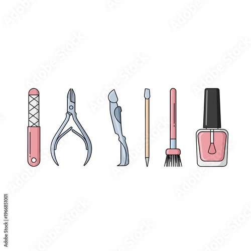 Nail Day essentials laid out on a table for pampering and self-care routine