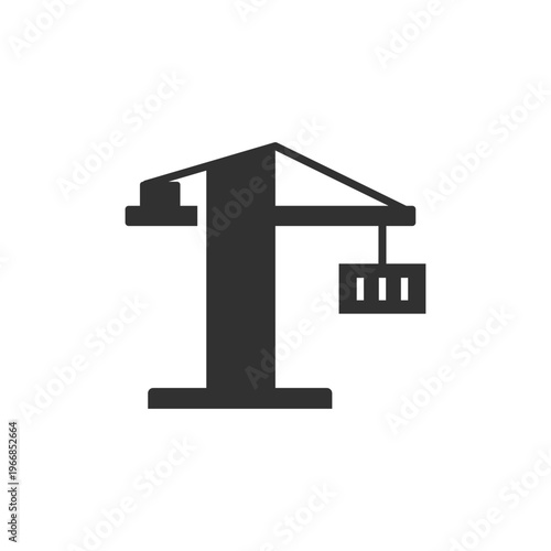 Bild auf Leinwand Harbor crane icon