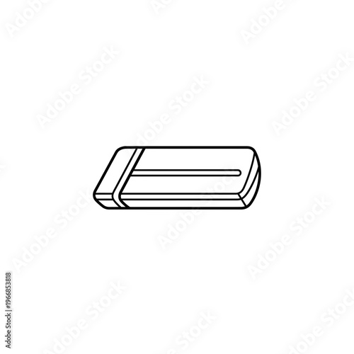 A black and white drawing of a soap bar
