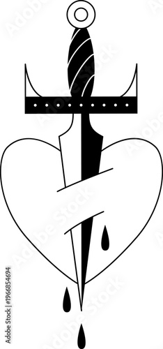 Heart Pierced by Sword