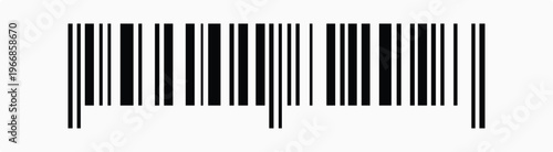 Barcode vector icon isolated on a white background. Flat design. Bar code sign symbol. Simple design.
