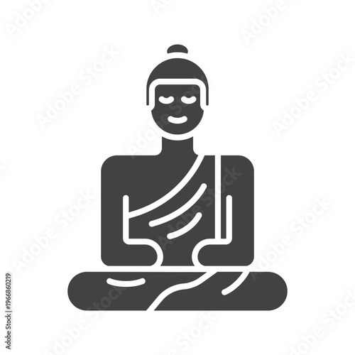 Buddha Iconicon vector image. Suitable for mobile apps, web apps and print media.