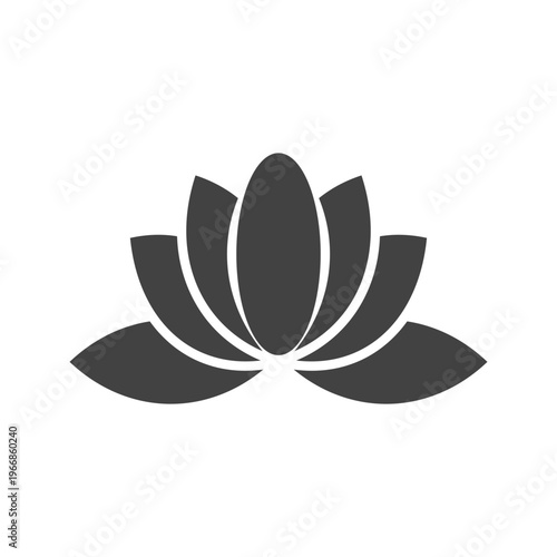 Lotus Flowericon vector image. Suitable for mobile apps, web apps and print media.