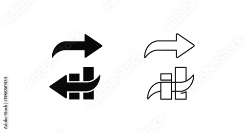 black and white swap arrows Vector