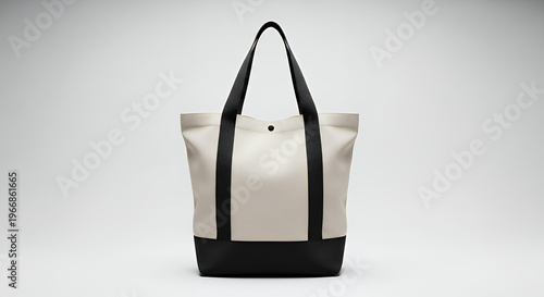 Blank canvas tote bag with black handles and bottom tote bag mockup mockup fabric bag tote blank canvas cloth design eco fashion cotton shopping empty background