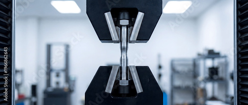 Material testing machine performing tensile strength test