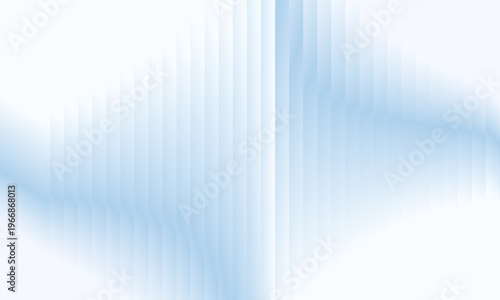 Abstract pale blue ribbed glass background with vertical fluted stripes and soft wave distortion