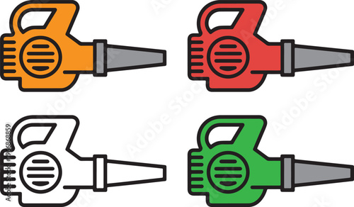 unique leaf blower icon set