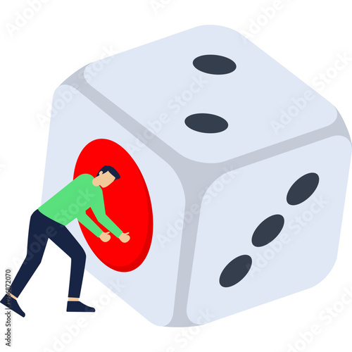 Businessman goes gambling stock illustration

