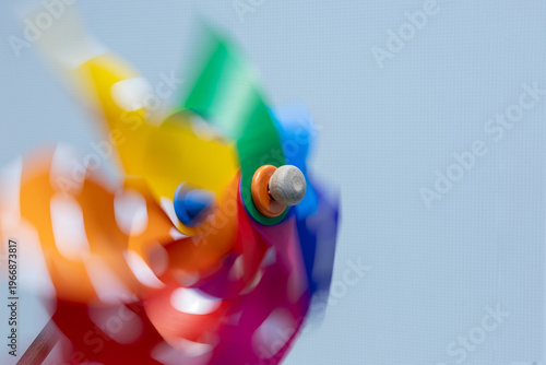 Canvastavla colorful pinwheel spinning motion blur toy