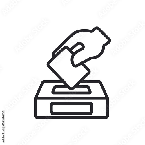 voting icons outline and Flat Style,transparent background