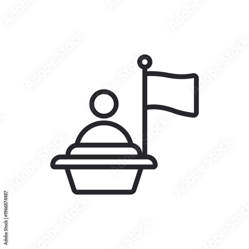 nationalism icons outline and Flat Style,transparent background