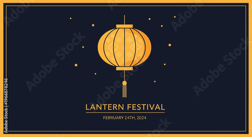 Chinese Lantern Festival Celebration Greeting Card Design