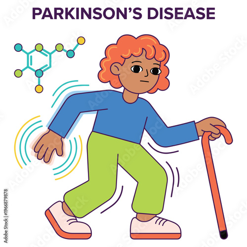 Understanding Parkinson's Disease A character's journey with neurological symptoms and medical healthcare needs