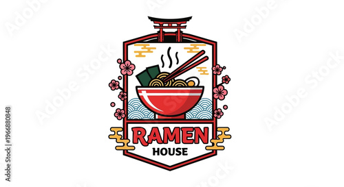 Ramen House Japanese Noodle Restaurant Logo Design