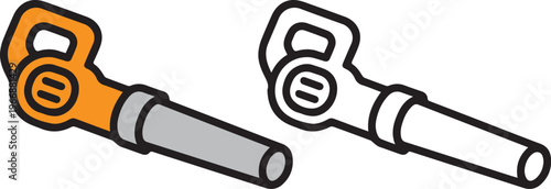 Minimalist unique leaf blower icon set