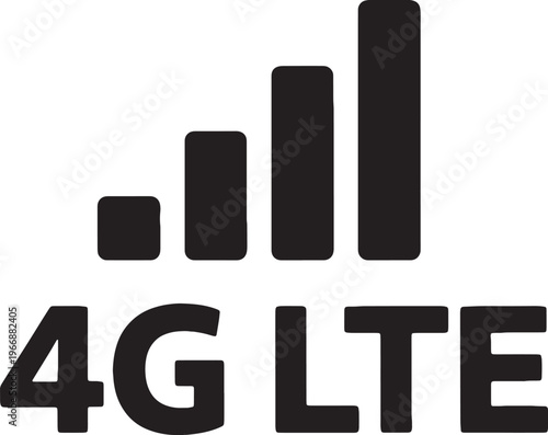 4g lte signal strength indicator a modern wireless communication symbol