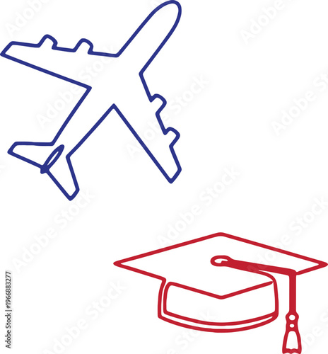 Graduation and travel a symbolic representation of future journeys