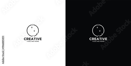 mobile app logo design that allows users to manage and track trips