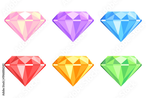 Diamond vector image. A realistic image of a crystal gemstone for your design. An element of luxury and wealth for a jewelry store.
