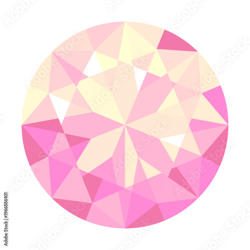 Diamond vector image. A realistic image of a crystal gemstone for your design. An element of luxury and wealth for a jewelry store.