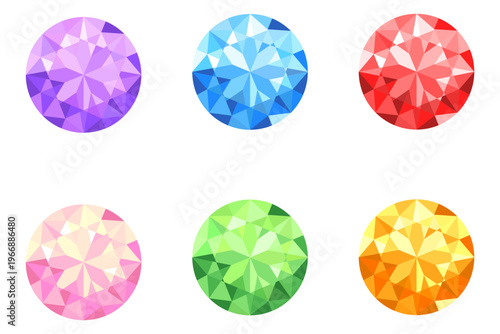 Diamond vector image. A realistic image of a crystal gemstone for your design. An element of luxury and wealth for a jewelry store.
