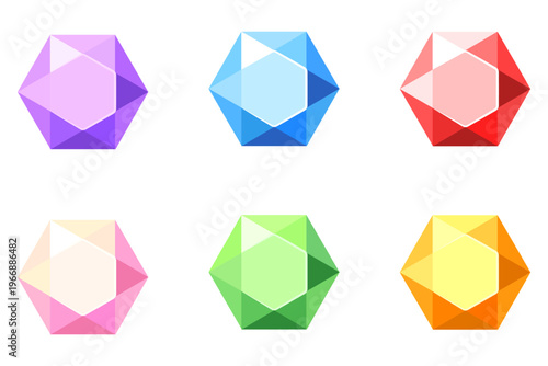 Diamond vector image. A realistic image of a crystal gemstone for your design. An element of luxury and wealth for a jewelry store.