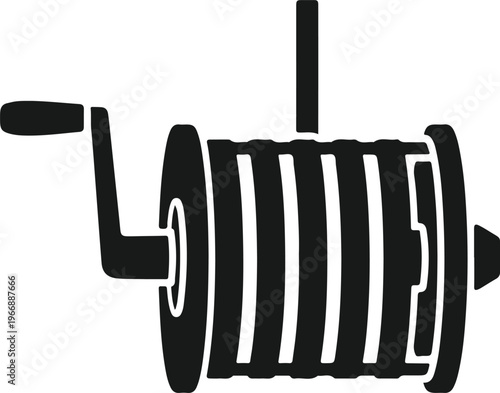 Fishing reel handle spool line fishing equipment for sport recreation and hobby activity